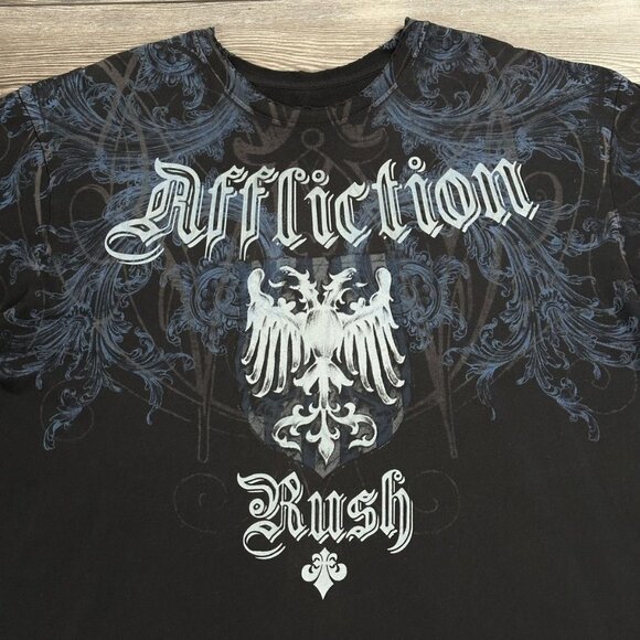 Crazy Vintage Y2K Affliction Rush Georges St-Pierre T Shirt - Picture 3 of 6